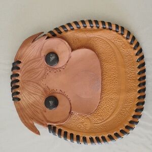 Vintage Leather Monkey Face 🐵 Coin Pouch